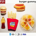 Burger Pizza Series Custom Gummy Candy with Fruit Flavours